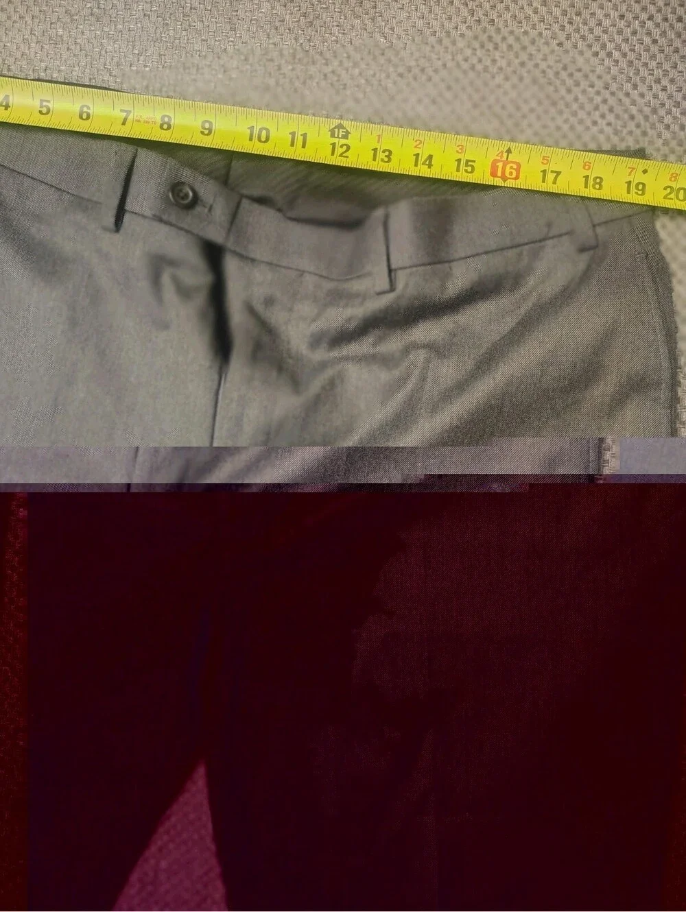 Lauren Ralph Lauren Men Dress Pants 38x32 Gray Flat Front Stretch Slacks 38W 32L